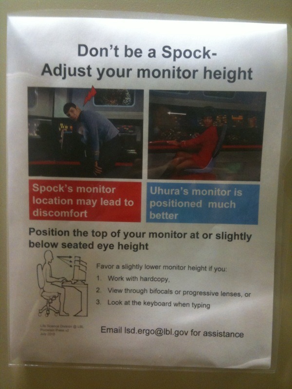 Don’t be a Spock - Adjust your monitor height