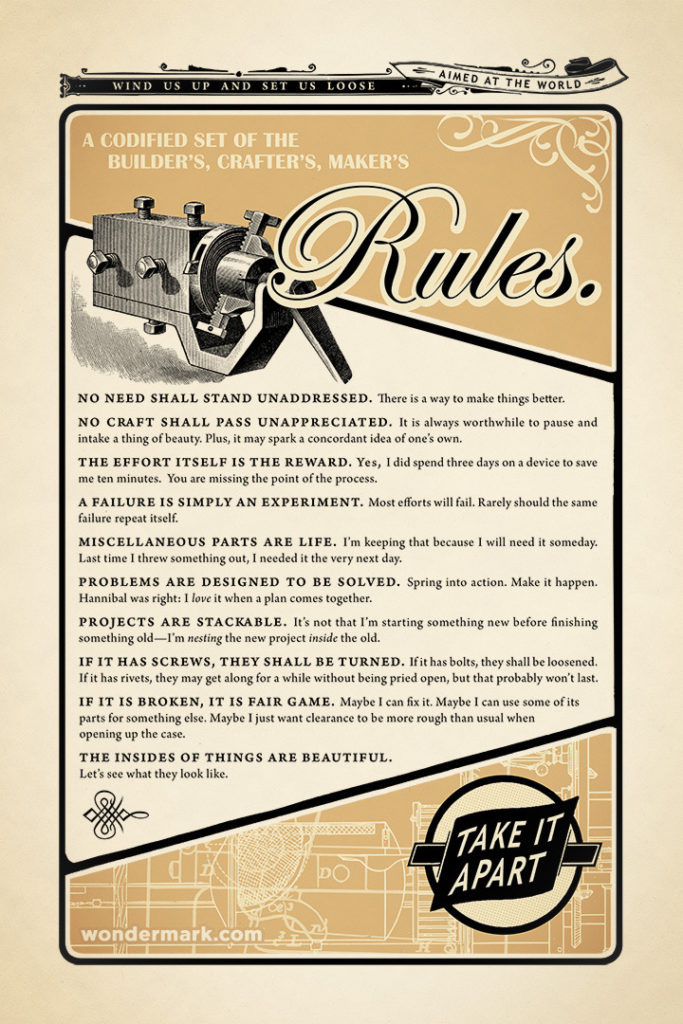 Builder's, crafter's, maker's rules