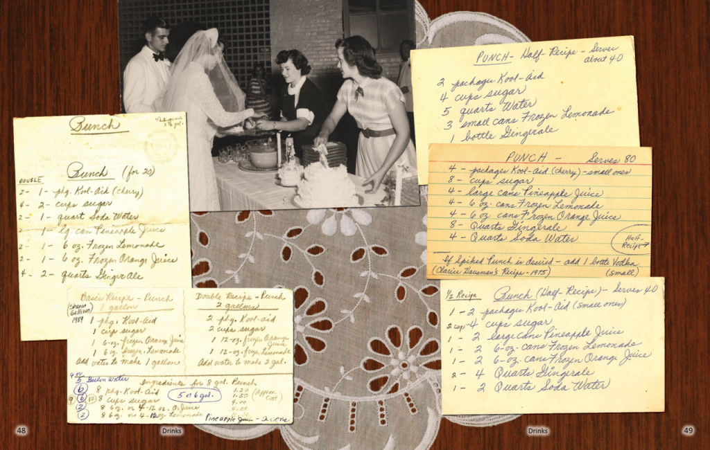 Family cookbook page