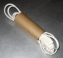 toilet paper tube extension cord holder