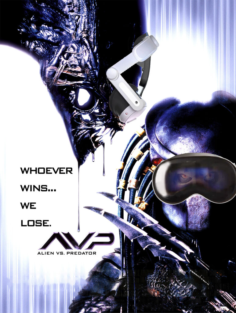 AVP - Alien vs. Predator movie poster with Apple Vision Pro