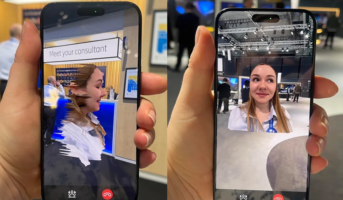 Ericsson Hologram on iPhone AR
